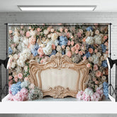 Lofaris Sweet Hydrangea Fresh Photography Headboard Backdrop